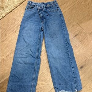 Zara Blue Flare & Wide Leg Jeans